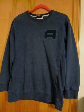 And1 Men's Navy Blue Crewneck Sweatshirt with Chest Logo